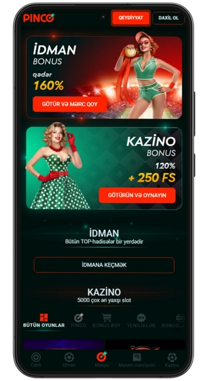 Pinco sayt yükləmə